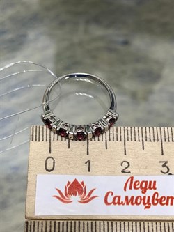 *Кольцо р.17,5 Родолит Мозамбик арт. К0983Ю-607/9-871 вес 1,99 г - фото 242763