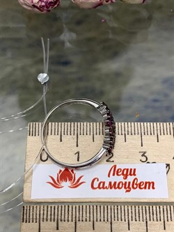 *Кольцо р.18,5 Родолит Мозамбик арт. К1024Ю/Ag-607/9-196 вес 2,21 г - фото 242877