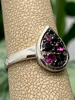 *Кольцо р.17,5 Орхидея Микс Родолит Шпинель арт. К1131/Ag-607/1/9-282 вес 2,39 г - фото 242901 *Кольцо р.17,5 Орхидея Микс Родолит Шпинель арт. К1131/Ag-607/1/9-282 вес 2,39 г - фото 242901