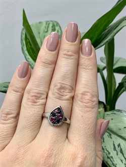 *Кольцо р.17,5 Орхидея Микс Родолит Шпинель арт. К1131/Ag-607/1/9-282 вес 2,39 г - фото 242904 *Кольцо р.17,5 Орхидея Микс Родолит Шпинель арт. К1131/Ag-607/1/9-282 вес 2,39 г - фото 242904