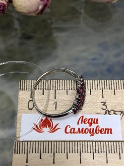 *Кольцо р.20 Родолит Мозамбик арт. К1024Ю/Ag-607/9-481 вес 2,47 г - фото 243180