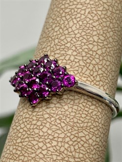 *Кольцо р.20 Родолит Мозамбик арт. К1024Ю/Ag-607/9-481 вес 2,47 г - фото 243183