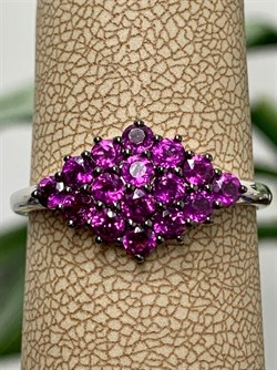 *Кольцо р.20 Родолит Мозамбик арт. К1024Ю/Ag-607/9-481 вес 2,47 г - фото 243184