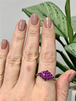 *Кольцо р.20 Родолит Мозамбик арт. К1024Ю/Ag-607/9-481 вес 2,47 г - фото 243185