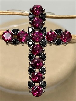 *Подвеска Орхидея Микс Родолит Шпинель арт. П1065/Ag-607/1/9-362 вес 2,39 г - фото 243212 *Подвеска Орхидея Микс Родолит Шпинель арт. П1065/Ag-607/1/9-362 вес 2,39 г - фото 243212