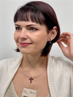 *Подвеска Орхидея Микс Родолит Шпинель арт. П1066/Ag-607/1/9-382 вес 2,03 г - фото 243258 *Подвеска Орхидея Микс Родолит Шпинель арт. П1066/Ag-607/1/9-382 вес 2,03 г - фото 243258