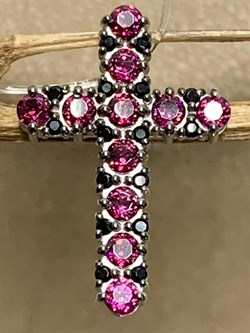 *Подвеска Орхидея Микс Родолит Шпинель арт. П1066/Ag-607/1/9-382 вес 2,03 г - фото 243265 *Подвеска Орхидея Микс Родолит Шпинель арт. П1066/Ag-607/1/9-382 вес 2,03 г - фото 243265