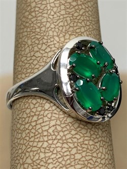 *Кольцо р.19 Зеленый Агат арт. К1034Ю/Ag-607/1/10-885 вес 2,62 г - фото 243428 *Кольцо р.19 Зеленый Агат арт. К1034Ю/Ag-607/1/10-885 вес 2,62 г - фото 243428