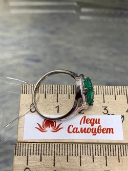*Кольцо р.19,5 Зеленый Агат арт. К1034Ю/Ag-607/1/10-823 вес 2,6 г - фото 243445 *Кольцо р.19,5 Зеленый Агат арт. К1034Ю/Ag-607/1/10-823 вес 2,6 г - фото 243445