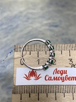 *Кольцо р.17,5 Зеленый Агат Урал арт. К0993Ю-607/10-572 вес 1,18 г - фото 243451