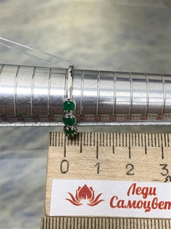 *Кольцо р.17,5 Зеленый Агат Урал арт. К0993Ю-607/10-572 вес 1,18 г - фото 243455