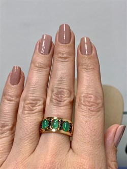 *Кольцо р.17,5 Микс Зеленый Агат Черный Фианит арт. К1037Ю/Ag-617/10/ПОЗ-509 вес 3,26 г - фото 243476 *Кольцо р.17,5 Микс Зеленый Агат Черный Фианит арт. К1037Ю/Ag-617/10/ПОЗ-509 вес 3,26 г - фото 243476