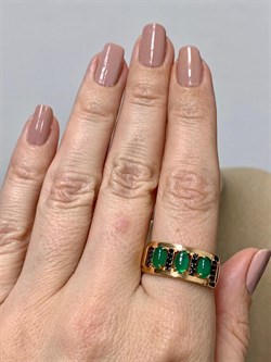 *Кольцо р.19,5 Микс Зеленый Агат Черный Фианит арт. К1037Ю/Ag-617/10/ПОЗ-528 вес 3,04 г - фото 243586 *Кольцо р.19,5 Микс Зеленый Агат Черный Фианит арт. К1037Ю/Ag-617/10/ПОЗ-528 вес 3,04 г - фото 243586