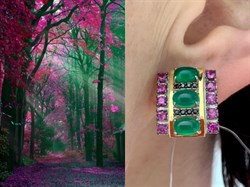 *Серьги Орхидея Зеленый Агат Родолит арт. С1038Ю/Ag-607/1/9/10/ПОЗ-515 вес 6,81 г - фото 243686 *Серьги Орхидея Зеленый Агат Родолит арт. С1038Ю/Ag-607/1/9/10/ПОЗ-515 вес 6,81 г - фото 243686