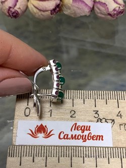 *Серьги Орхидея Зеленый Агат Родолит арт. С1038Ю/Ag-607/1/9/10/ПОЗ-515 вес 6,81 г - фото 243688 *Серьги Орхидея Зеленый Агат Родолит арт. С1038Ю/Ag-607/1/9/10/ПОЗ-515 вес 6,81 г - фото 243688