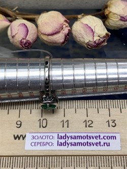 *Кольцо р.18,5 Зеленый Агат арт. К1269/Ag-617/10-900 (вес около 1,91 г) - фото 243708