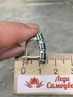 *Серьги Зеленый Агат арт. С1030Ю/Ag-607/10-726 вес 3,91 г - фото 243779 *Серьги Зеленый Агат арт. С1030Ю/Ag-607/10-726 вес 3,91 г - фото 243779