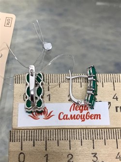 *Серьги Зеленый Агат арт. С1030Ю/Ag-607/10-726 вес 3,91 г - фото 243781 *Серьги Зеленый Агат арт. С1030Ю/Ag-607/10-726 вес 3,91 г - фото 243781