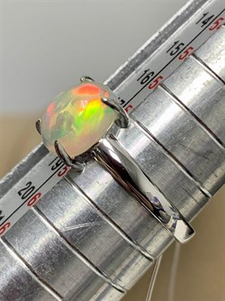 *Кольцо р.18,5  Опал Эфиопия арт. К1365Ю/Ag-607/5-594 вес 2,13 г - фото 243905