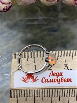 *Кольцо р.18,5  Опал Эфиопия арт. К1365Ю/Ag-607/5-594 вес 2,13 г - фото 243908