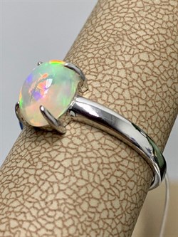 *Кольцо р.18,5  Опал Эфиопия арт. К1365Ю/Ag-607/5-594 вес 2,13 г - фото 243912