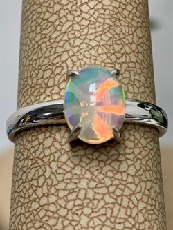 *Кольцо р.18,5  Опал Эфиопия арт. К1365Ю/Ag-607/5-594 вес 2,13 г - фото 243913