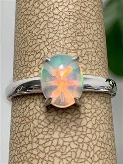 *Кольцо р.18,5  Опал Эфиопия арт. К1365Ю/Ag-607/5-594 вес 2,13 г - фото 243914