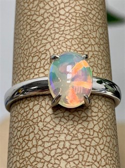 *Кольцо р.18,5  Опал Эфиопия арт. К1365Ю/Ag-607/5-594 вес 2,13 г - фото 243915
