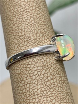 *Кольцо р.18,5  Опал Эфиопия арт. К1365Ю/Ag-607/5-594 вес 2,13 г - фото 243916