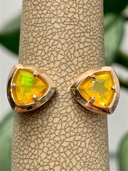 *Кольцо р.18 Желтый Опал Эфиопия арт. К1156Ю/Ag-607/5ПОЗ-616 вес 2,83 г - фото 243945