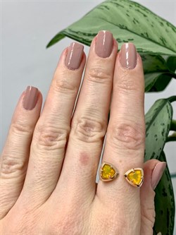 *Кольцо р.18 Желтый Опал Эфиопия арт. К1156Ю/Ag-607/5ПОЗ-616 вес 2,83 г - фото 243946