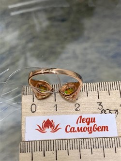 *Кольцо р.18 Желтый Опал Эфиопия арт. К1156Ю/Ag-607/5ПОЗ-616 вес 2,83 г - фото 243949