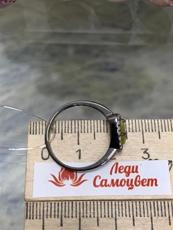 *Кольцо р.19 Желтый Опал арт. К1147Ю/Ag-617/5-704 вес 2,19 г - фото 243962