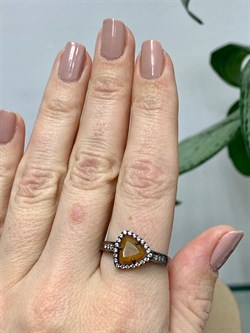 *Кольцо р.20 Желтый Опал арт. К1147Ю/Ag-617/5-012 вес 2,32 г - фото 243966