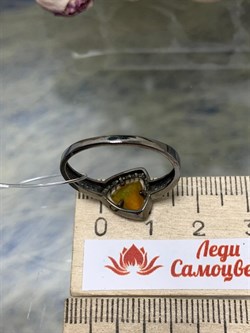 *Кольцо р.20 Желтый Опал арт. К1147Ю/Ag-617/5-012 вес 2,32 г - фото 243969