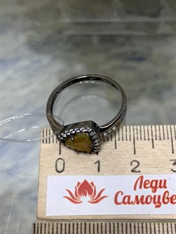 *Кольцо р.20 Желтый Опал арт. К1147Ю/Ag-617/5-012 вес 2,32 г - фото 243970