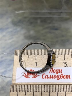 *Кольцо р.20 Желтый Опал арт. К1147Ю/Ag-617/5-012 вес 2,32 г - фото 243971