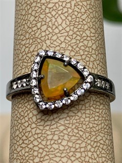 *Кольцо р.20 Желтый Опал арт. К1147Ю/Ag-617/5-012 вес 2,32 г - фото 243973
