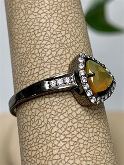 *Кольцо р.20 Желтый Опал арт. К1147Ю/Ag-617/5-012 вес 2,32 г - фото 243974