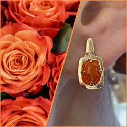 *Серьги Опал Огненный арт. С1139Ю/Ag-607/53ПОЗ-042 вес 3,17 г - фото 243988
