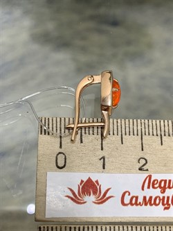 *Серьги Опал Огненный арт. С1139Ю/Ag-607/53ПОЗ-042 вес 3,17 г - фото 243991