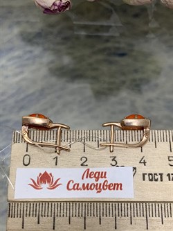 *Серьги Опал Огненный арт. С1139Ю/Ag-607/53ПОЗ-042 вес 3,17 г - фото 243993