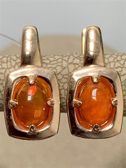 *Серьги Опал Огненный арт. С1139Ю/Ag-607/53ПОЗ-042 вес 3,17 г - фото 243997