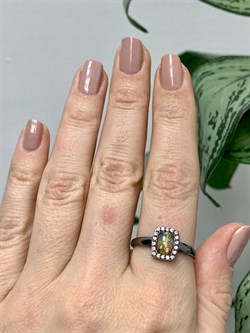 *Кольцо р.20 Опал Эфиопия арт. К1146Ю/Ag-617/5-480 вес 1,93 г - фото 244038