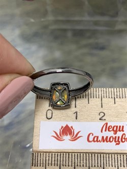 *Кольцо р.20 Опал Эфиопия арт. К1146Ю/Ag-617/5-480 вес 1,93 г - фото 244042