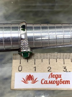 *Кольцо р.18,5 Микс Зеленый Опал Зеленый Агат арт. К1141Ю/Ag-617/5/10-633 вес 2,79 г - фото 244085