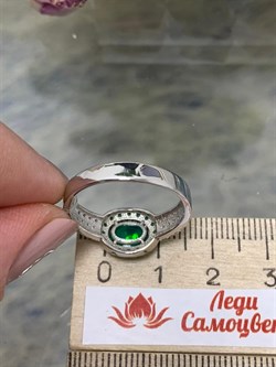 *Кольцо р.19,5 Микс Зеленый Опал Зеленый Агат арт. К1141Ю/Ag-617/5/10-315 вес 3 г - фото 244123
