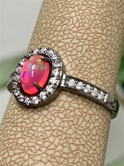 *Кольцо р.19 Розовый Опал Эфиопия арт. К1144Ю/Ag-617/5-266 вес 1,85 г - фото 244170 *Кольцо р.19 Розовый Опал Эфиопия арт. К1144Ю/Ag-617/5-266 вес 1,85 г - фото 244170