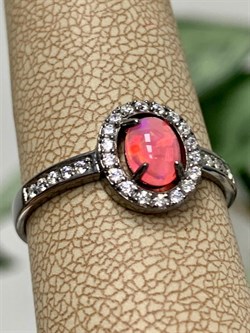 *Кольцо р.19,5 Розовый Опал Эфиопия арт. К1144Ю/Ag-617/5-402 вес 1,82 г - фото 244188 *Кольцо р.19,5 Розовый Опал Эфиопия арт. К1144Ю/Ag-617/5-402 вес 1,82 г - фото 244188