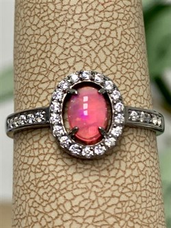 *Кольцо р.19,5 Розовый Опал Эфиопия арт. К1144Ю/Ag-617/5-402 вес 1,82 г - фото 244189 *Кольцо р.19,5 Розовый Опал Эфиопия арт. К1144Ю/Ag-617/5-402 вес 1,82 г - фото 244189